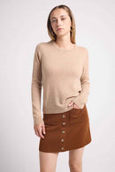 Pull Col Rond Zara - New Beige Creme - 100% Cachemire Oeko-Tex - Femme