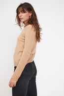 Pull Col Rond Zara - Beige - 100% Cachemire Oeko-Tex - Femme