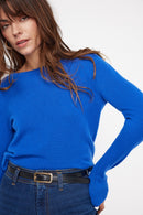 Pull Col Rond Zara - Bleu Roi
