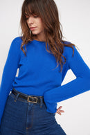 Pull Col Rond Zara - Bleu Roi