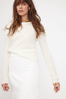 Pull Col Rond Zara - Blanc