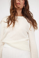 Pull Col Rond Zara - Blanc