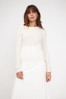 Pull Col Rond Zara - Blanc