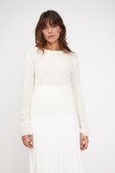 Pull Col Rond Zara - Blanc