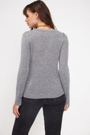 Pull Col Rond Zara - Gris Fonce - 100% Cachemire Oeko-Tex - Femme