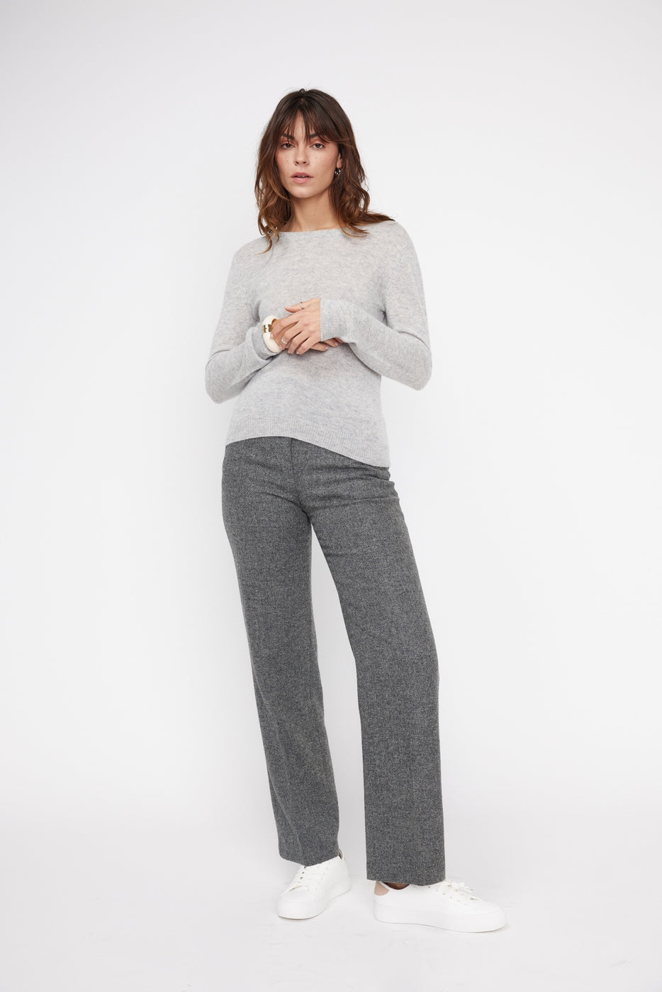 Maglione Girocollo Zara - Grigio Chiaro