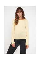 Zara Round Neck Sweater - Yellow - 100% Cashmere Oeko-Tex - Woman