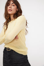 Jersey Cuello Redondo Zara - Amarillo