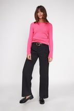 Pull Col Rond Zara - Rose Fluo