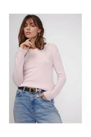 Zara Round Neck Sweater - Pearl Pink - 100% Cashmere Oeko-Tex - Woman