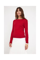 Pull Col Rond Zara - Rouge - 100% Cachemire Oeko-Tex - Femme