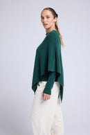 Cape Poncho Zarina - Vert Bouteille