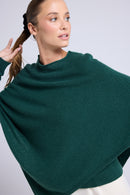 Cape Poncho Zarina - Vert Bouteille