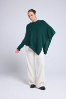 Cape Poncho Zarina - Vert Bouteille