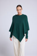 Cape Poncho Zarina - Vert Bouteille