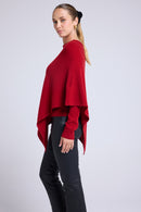 Cape Poncho Zarina - Rouge Bordeau