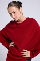 Cape Poncho Zarina - Rouge Bordeau