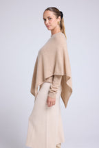 Zarina Poncho Cape - Cream Beige