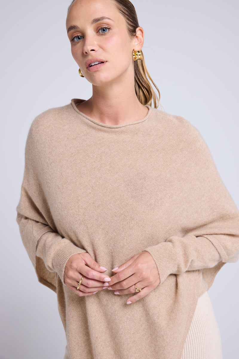 Cape Poncho Zarina - Beige Crème