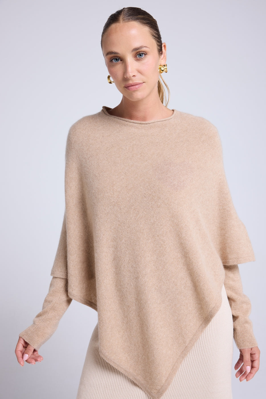 Cappa Poncho Zarina - Beige Crema
