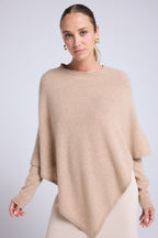 Zarina Poncho Cape - Cream Beige