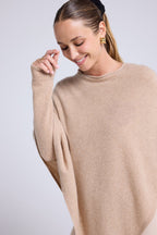 Zarina Poncho Cape - Cream Beige
