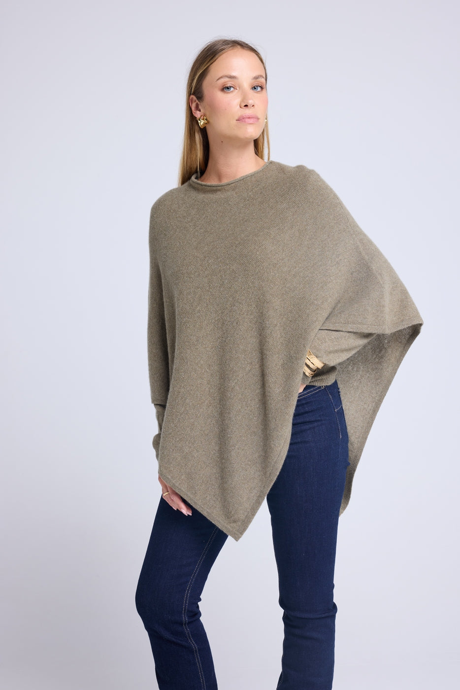 Capa Poncho Zarina - Verde Khaki