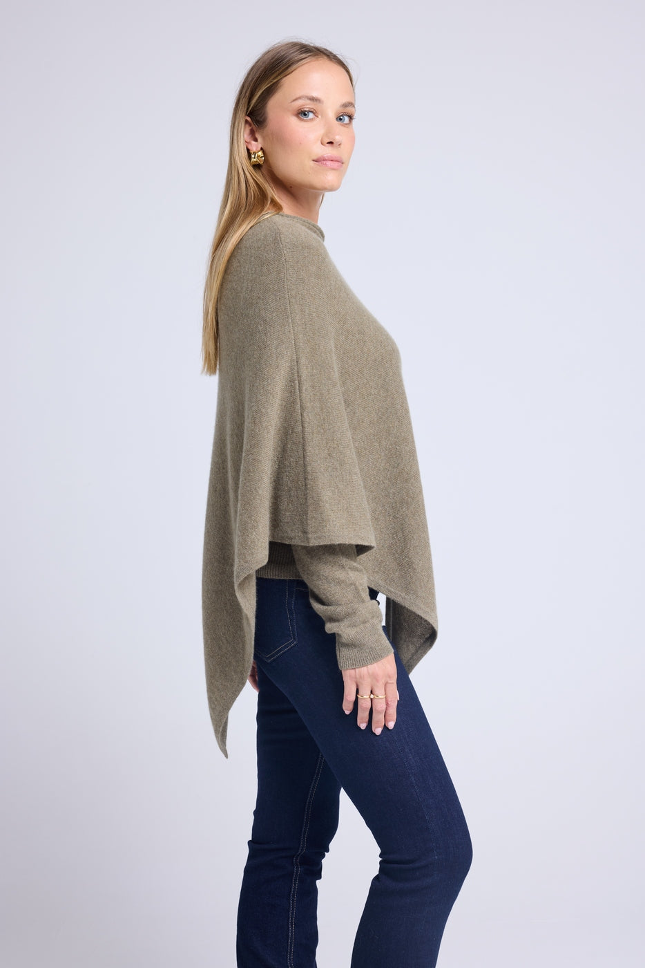 Capa Poncho Zarina - Verde Khaki