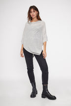 Cappa Poncho Zarina - Grigio Chiaro