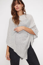 Cappa Poncho Zarina - Grigio Chiaro