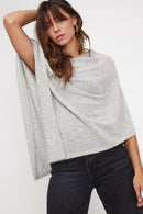 Cape Poncho Zarina - Gris Clair