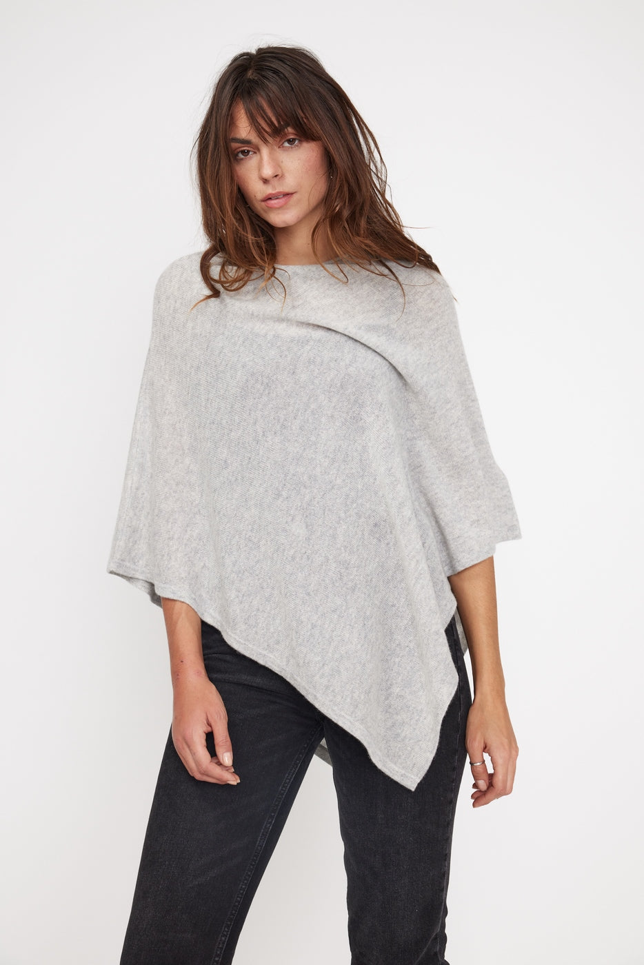 Cappa Poncho Zarina - Grigio Chiaro
