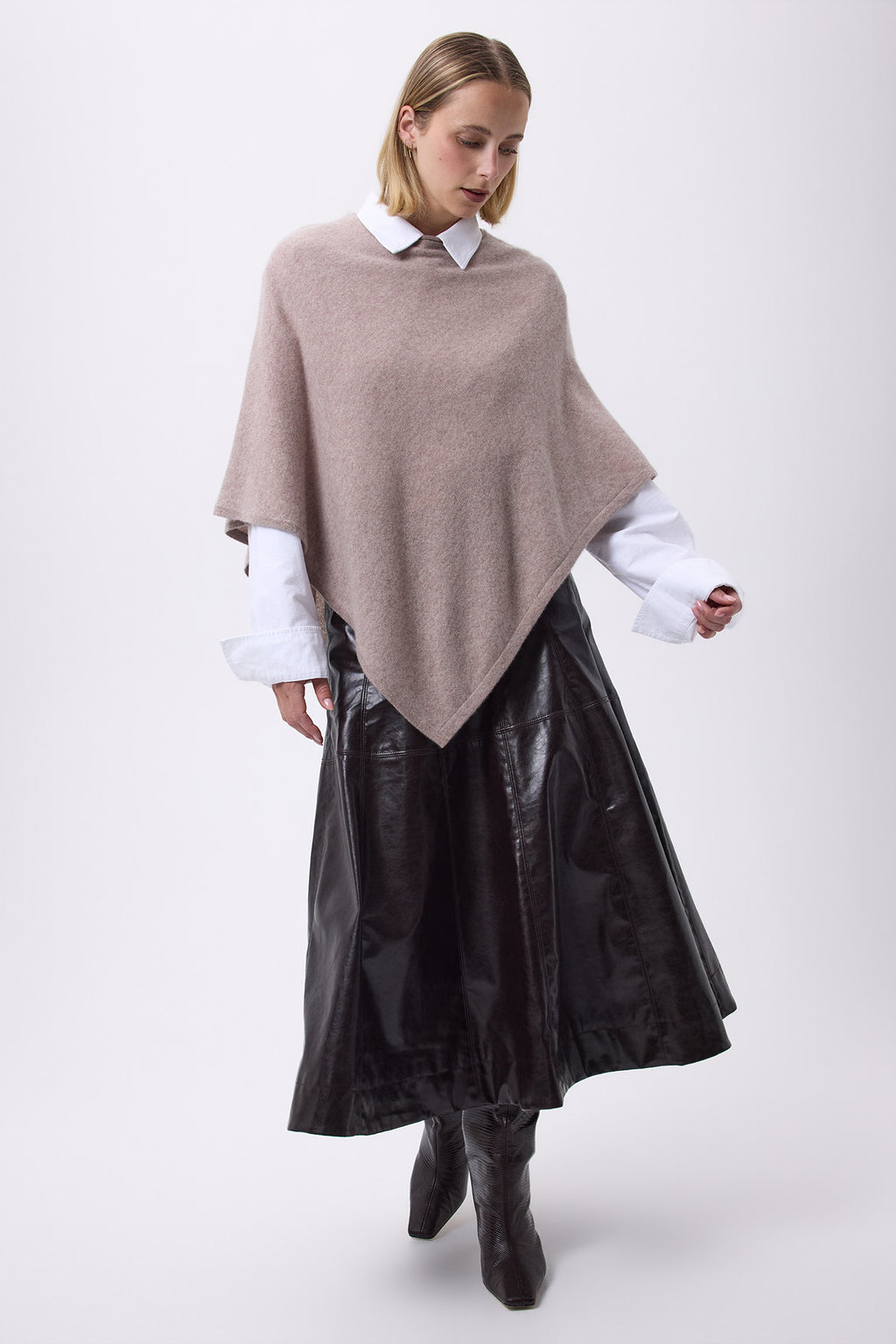 Cape Poncho F Zarina - Taupe - Femme