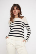 Maglione Mariniere Zarol - Bianco Nero