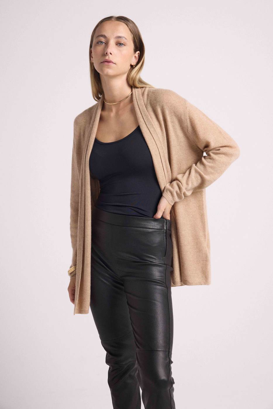 Zassia Tube Cardigan - Cream Beige