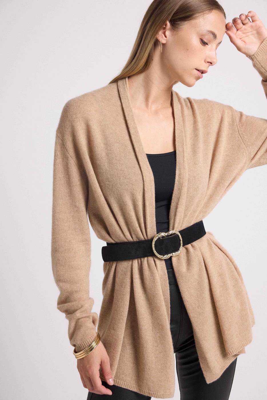 Zassia Tube Cardigan - Cream Beige