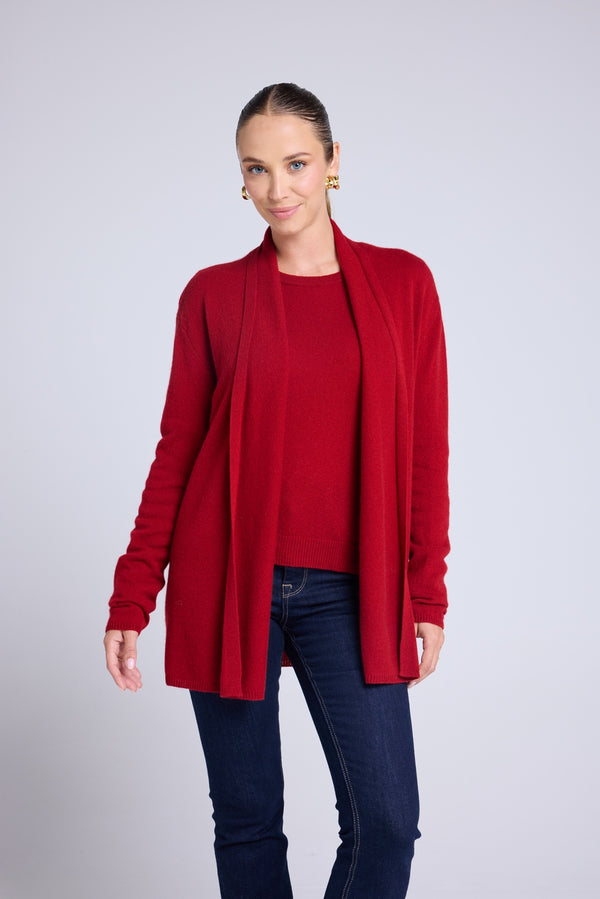 Gilet Tube Zassia - Rouge Bordeau - Femme