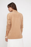 Gilet Tube Zassia - Beige - 100% Cashmere Oeko-Tex - Woman