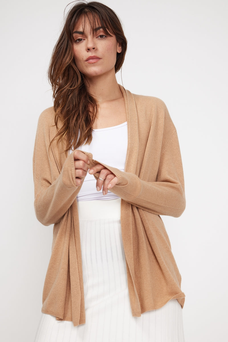 Gilet Tube Zassia - Beige - 100% Cashmere Oeko-Tex - Woman