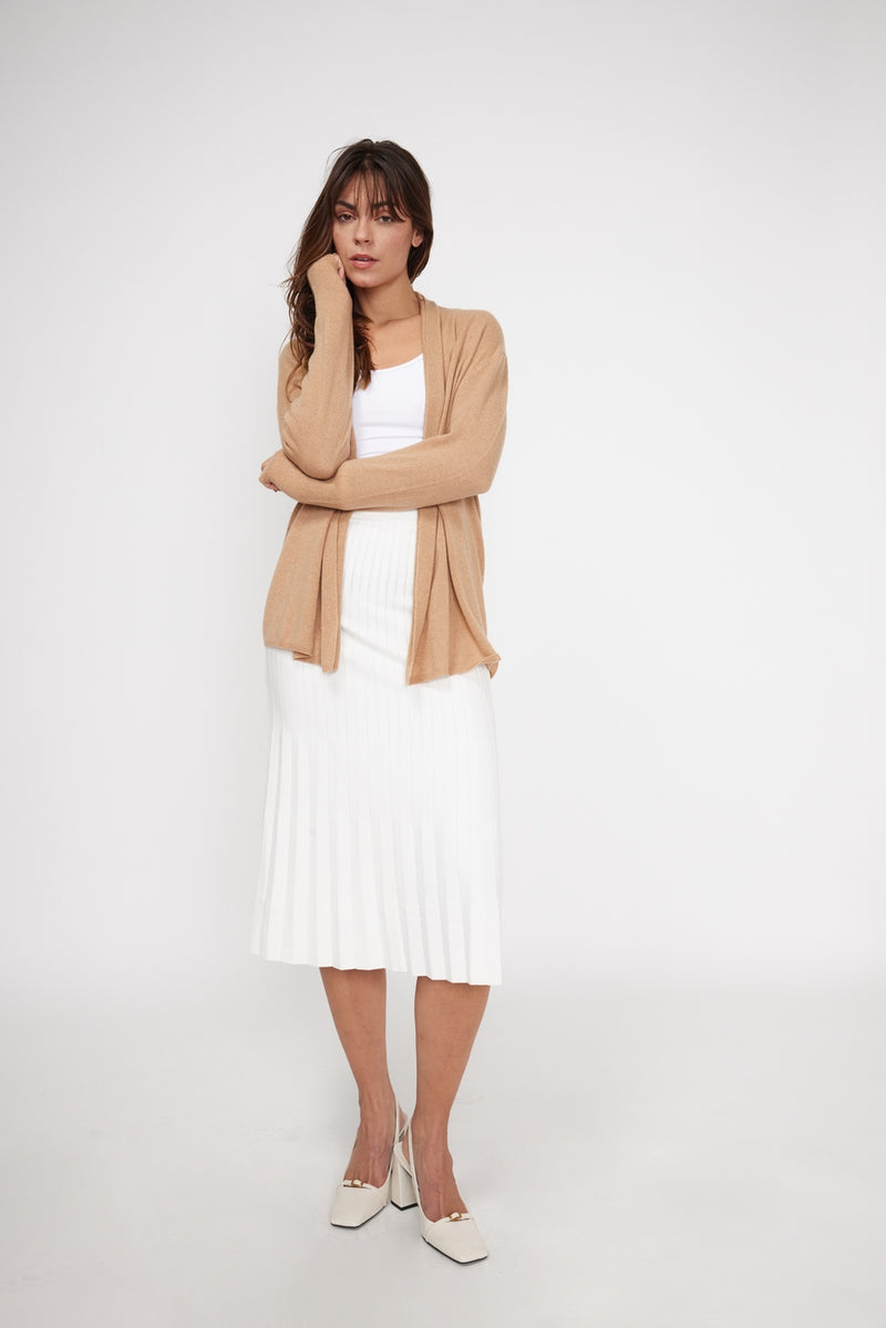 Gilet Tube Zassia - Beige - 100% Cashmere Oeko-Tex - Woman