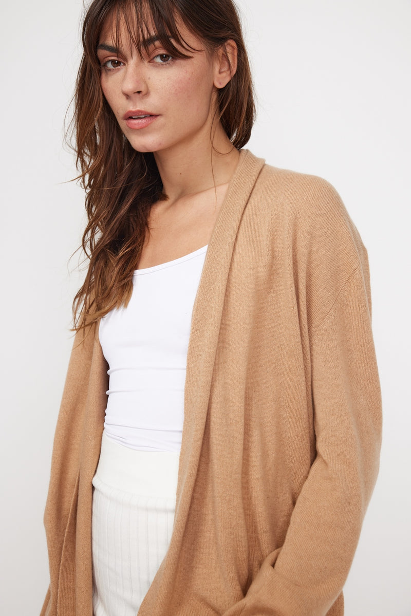 Gilet Tube Zassia - Beige - 100% Cachemire Oeko-Tex - Femme