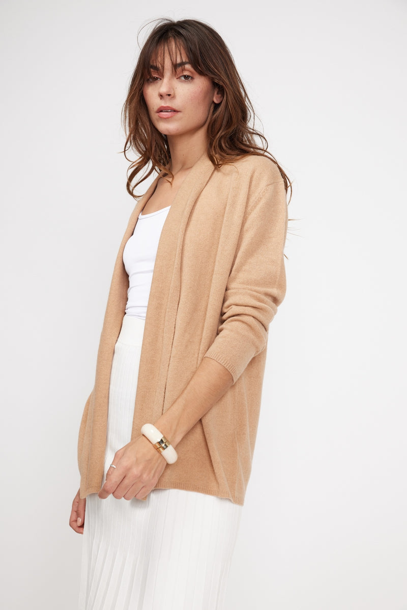 Gilet Tube Zassia - Beige - 100% Cashmere Oeko-Tex - Woman