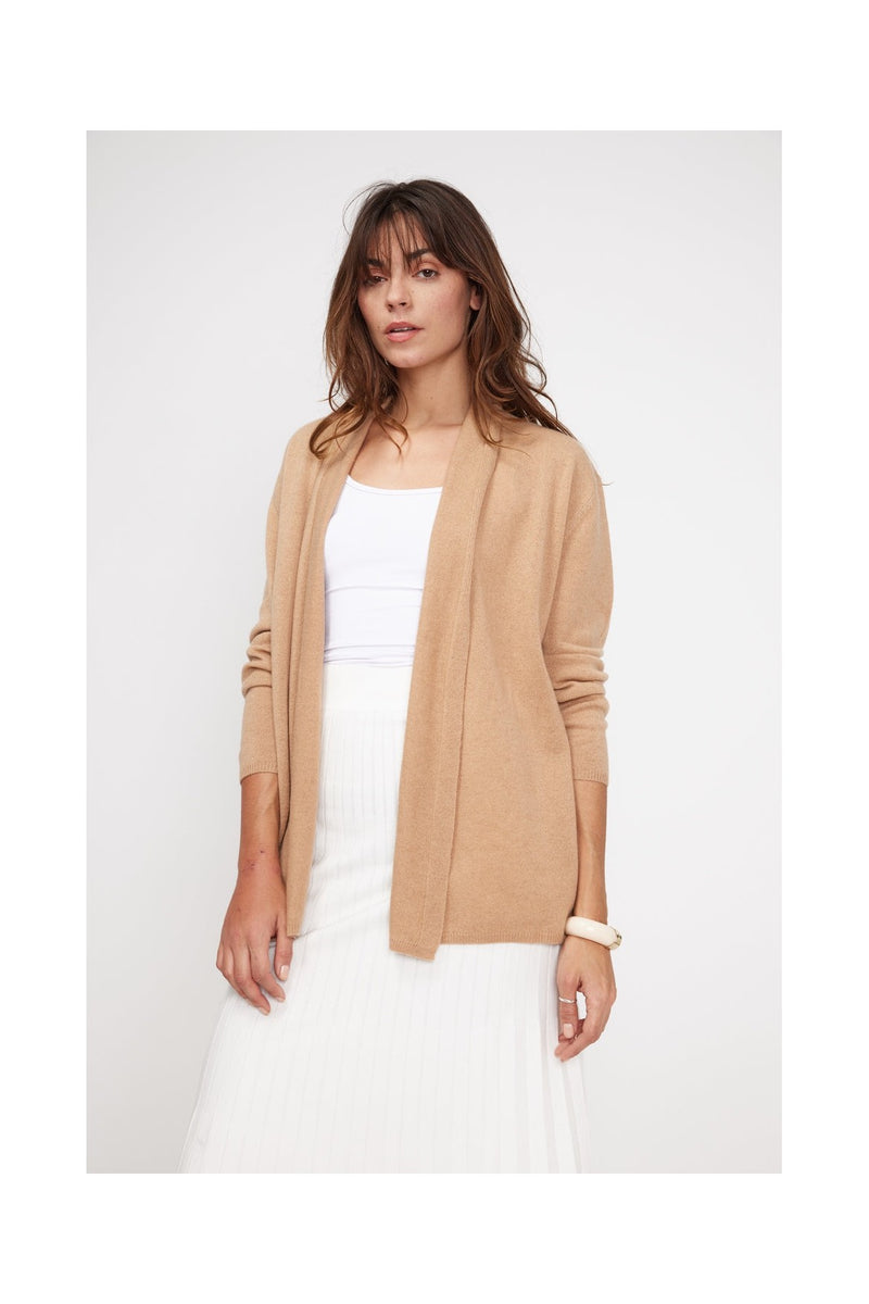 Gilet Tube Zassia - Beige - 100% Cashmere Oeko-Tex - Woman