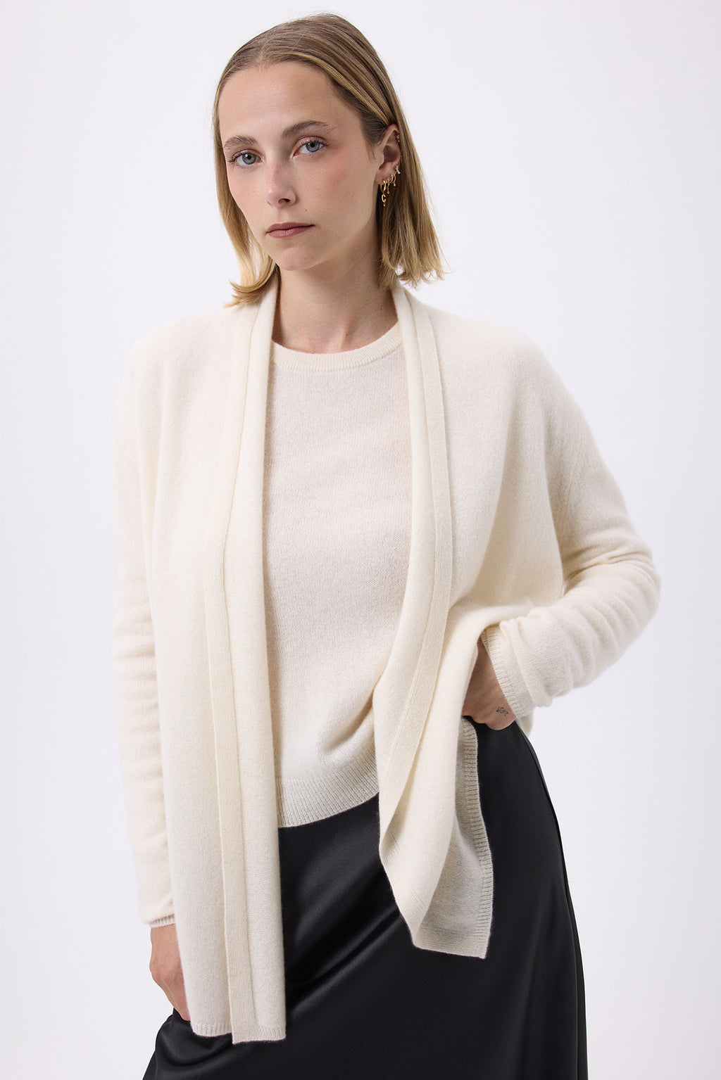 Cárdigan tubular F Zassia - Blanco - Mujer