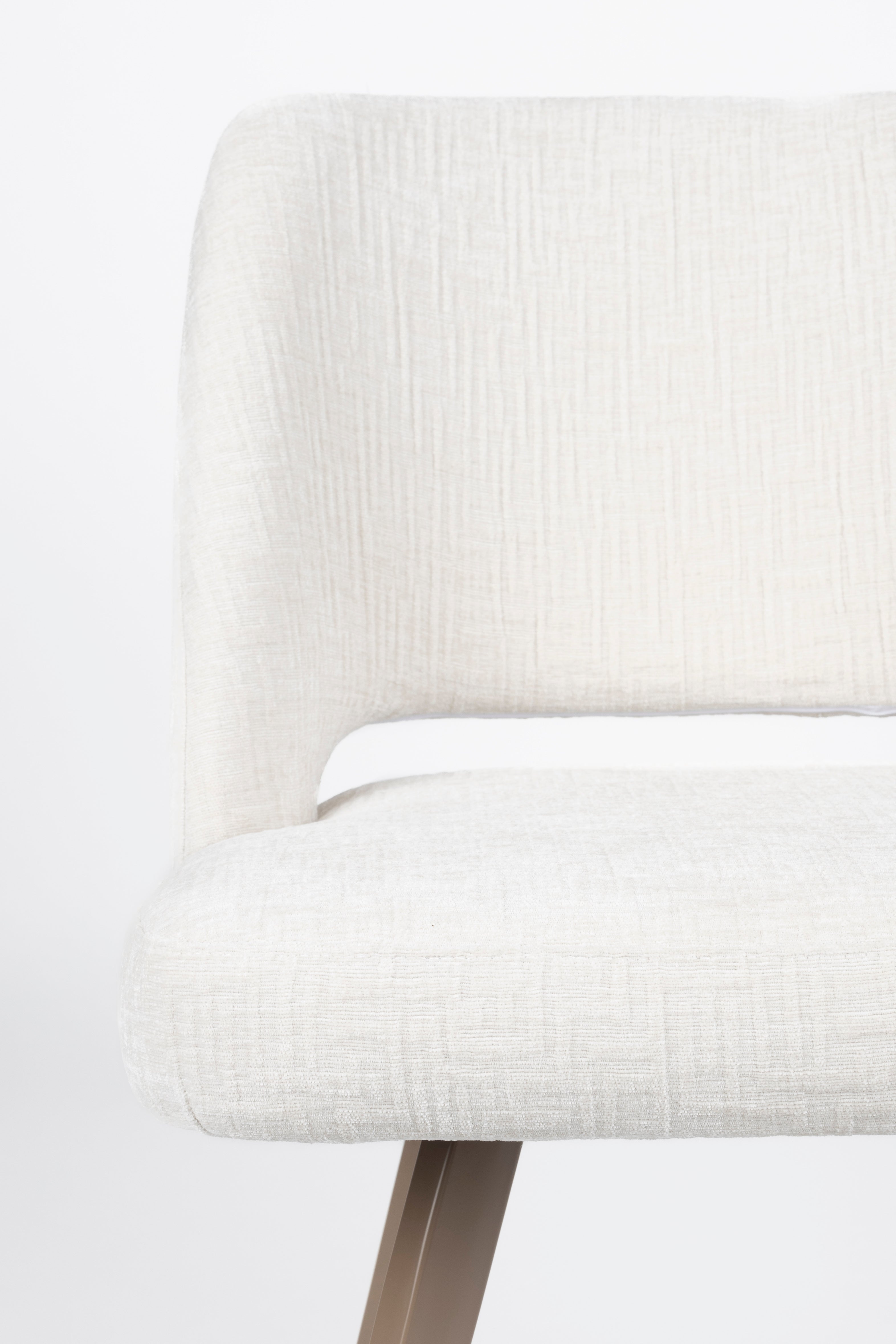 Yves - Dining Room Chair - Polyester - White/Beige