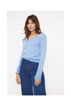 Jersey Cuello Pico Zefina - Azul Cielo