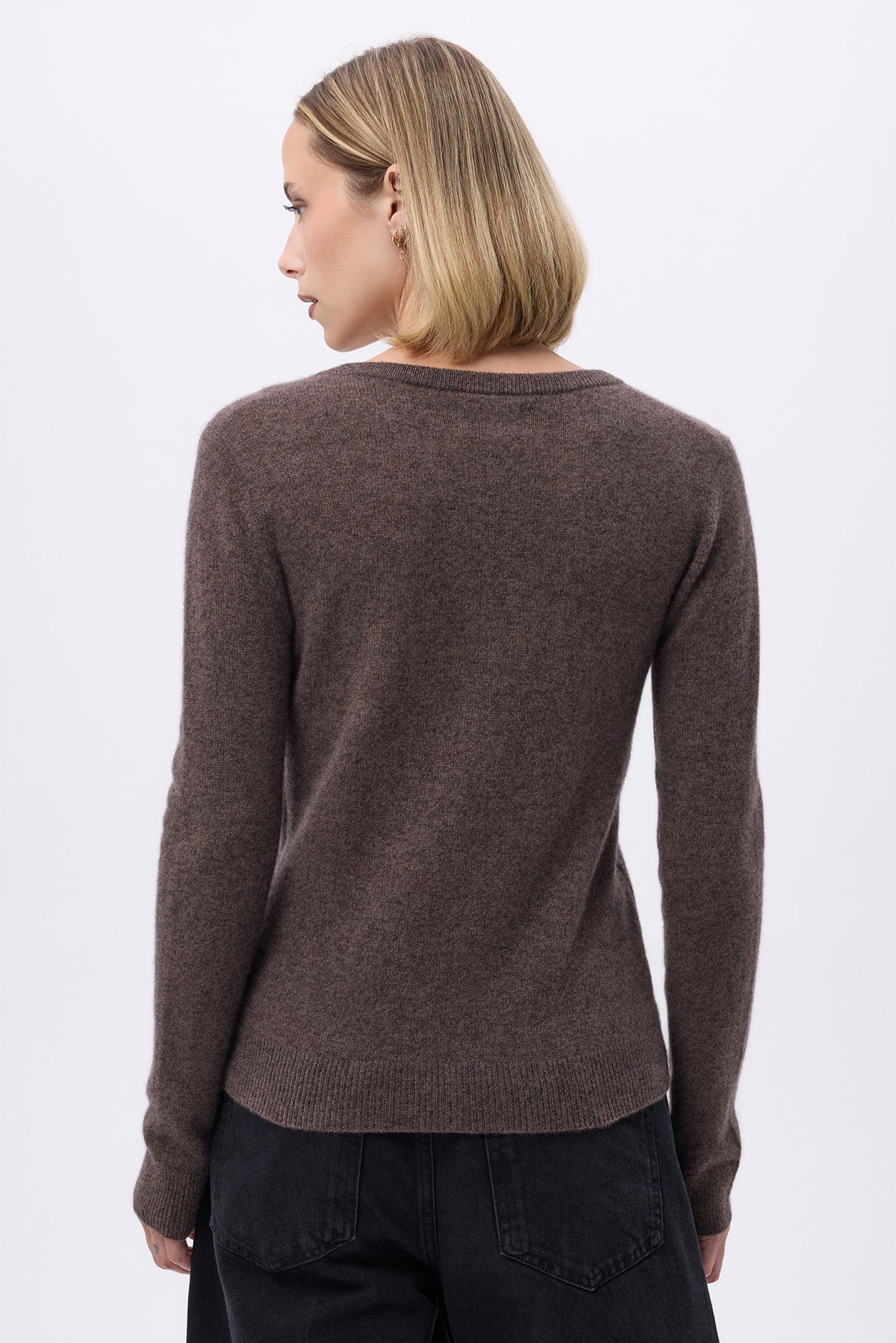 Pull Col V Femme Zefina - Marron Chine - Femme