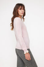 Zefina V-Neck Jumper - Pearl Pink