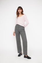 Zefina V-Neck Jumper - Pearl Pink