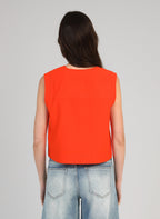 Veste Sans Manches Zelia Piment